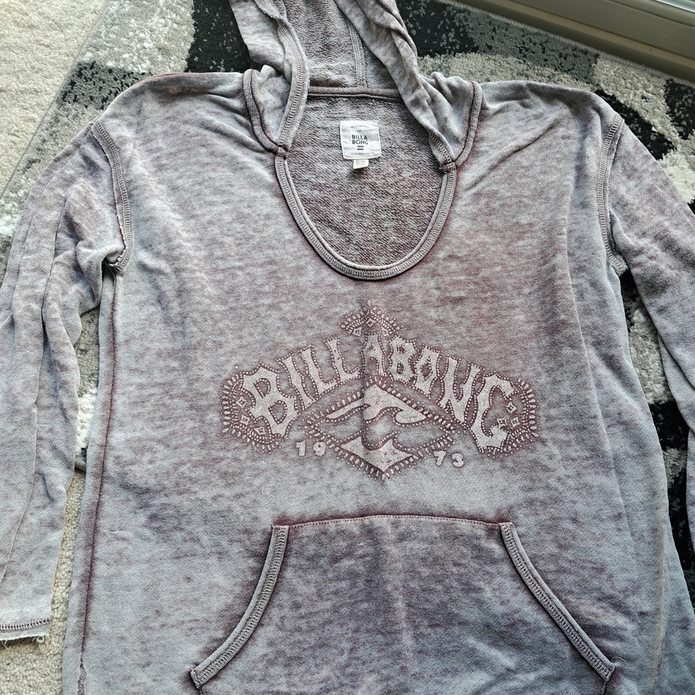 Billabong Gray Hoodie with Logo Size L